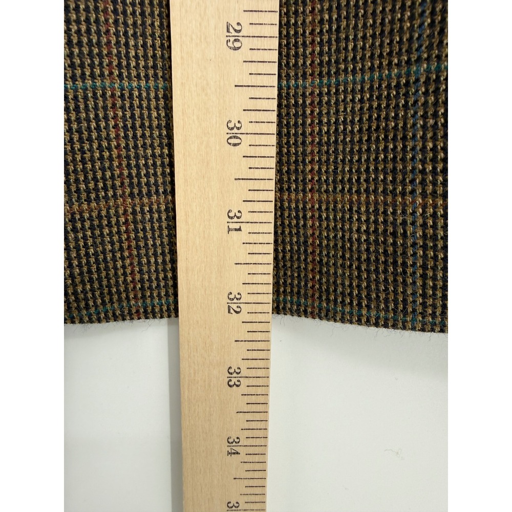 Alan Flusser Blazer Men 40R Brown Plaid Lambswool Sport Coat Professional Career - Picture 7 of 10